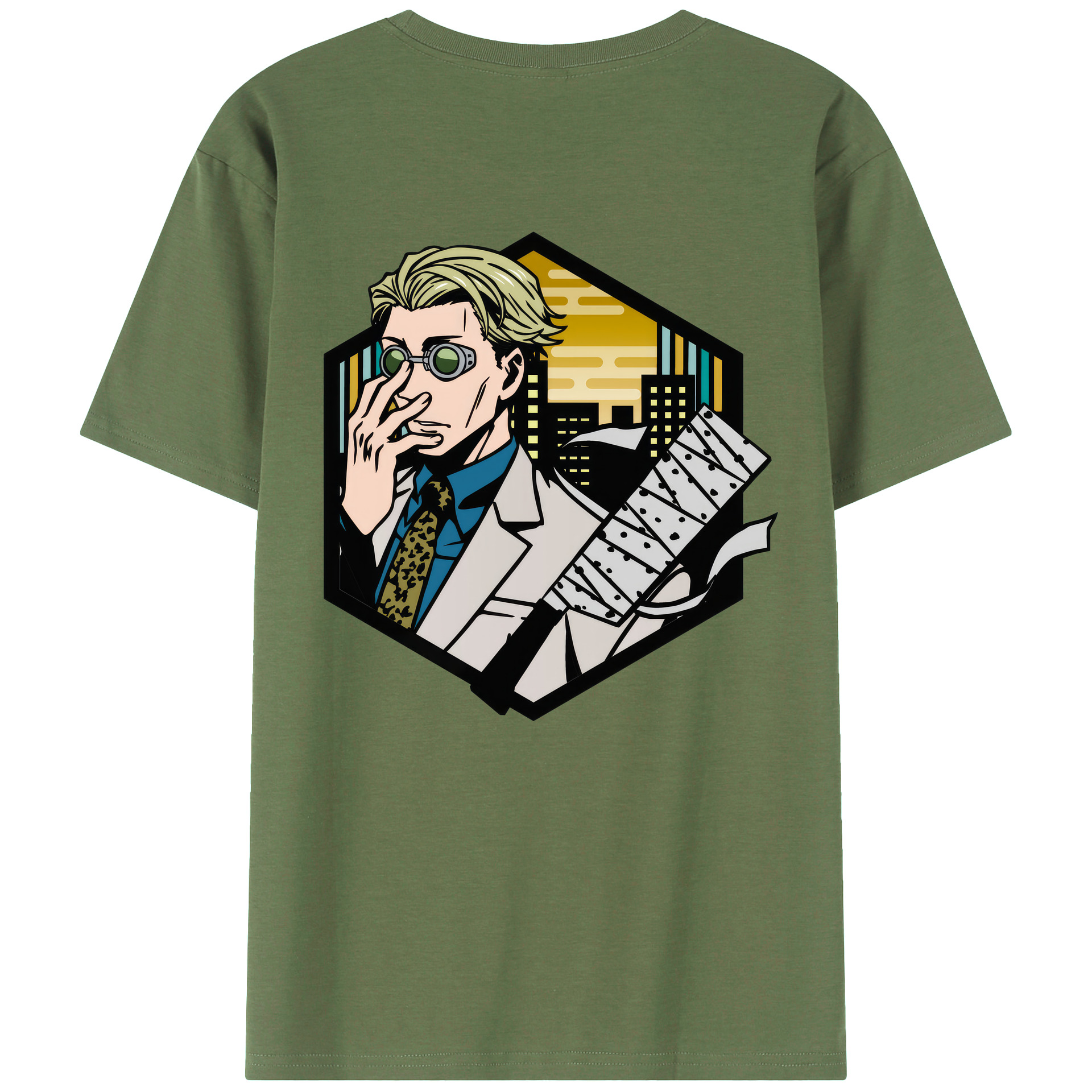 （画像用） 呪術廻戦 Jujutsu Kaisen 綿100％ メンズ半袖Tシャツ（バックプリント） 通気性